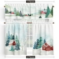 thumbnail image 2 of Fashnice Xmas Short Window Drapes Christmas Kitchen Valance Cafe Tier Slot Top Window Treatments Rod Pocket Window Curtain Style-D 1pc-Top Valance:W:54"xL:18", 2 of 3