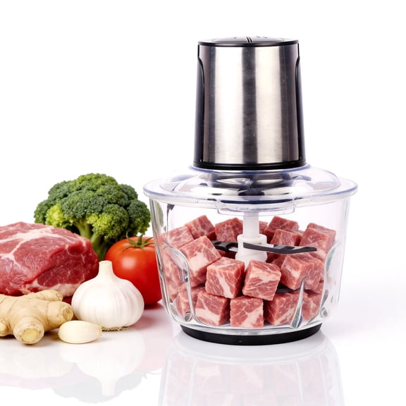 Behome Food Processors, 10 Cup Electric Food Chopper Meat Grinder & Vegetable Chopper with Powerful 400W Copper Motor Blades for Fruits/Meat/Nuts