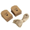 thumbnail image 1 of MasteelfCA 100pcs Made with Love Sign Paper Tag Wedding Party Gift Label with Twine, 1 of 7