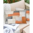 thumbnail image 6 of Orange Beige Geometric Throw Pillow Cover 20 x 26 Inch Decorative Pillow Cover Abstract Grey Oil Painting Lumbar Pillowcase Seasonal Rectangle Cushion Case for Couch Sofa Bed Living Room, 6 of 7
