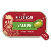 King Oscar Skinless & Boneless Atlantic Salmon in Extra Virgin Olive Oil, 4.05 oz