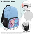 thumbnail image 7 of Yuyamidu Blue Pink Axolotl Backpack for Girls Boys Book Kids School Bag Portable Teens Bookbag Travel Shoulder Bag with Padded Shoulder Straps, 7 of 7