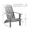 thumbnail image 5 of POLYTEAK Classic Collection Folding Adirondack Chair Grey, 5 of 5