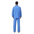 thumbnail image 6 of GLOBAL Men's 100% Cotton Long Sleeve Pajama Set, Breathable Lightweight Button Down Nightwear with Pants, S-3XL, 6 of 7