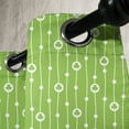 thumbnail image 3 of Ambesonne Irish Grommet Curtain, Trifolium Wavy Lines, 50" x 96", Lime Green White, 3 of 6