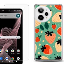 Phone Case for ATT Verge 2 5G, with Screen Protector, by OneToughShield – Strawberry Mix