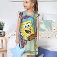 thumbnail image 4 of Goofa SpongeBob SquarePants Motif Douce & Délicate Chemises de Nuit pour Filles - Manches Courtes & Robe de Nuit Graphique - Vêtements de Nuit pour Filles (4-14 Ans)-TTG, 4 of 6