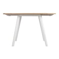 thumbnail image 4 of Universal Expert Abacus 32 to 47 Inch Extendable Dining Table with Drop Leaf Panels, Oak and White Finish, 4 of 14