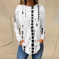thumbnail image 2 of CHGBMOK Long Sleeve Shirts for Women Floral Printed Crew Neck Sweatshirt Casual Loose Blouses, 2 of 5