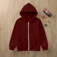 thumbnail image 3 of Toddler Hoodie Solid Kids Sweatshirt for Boys and Girls Long Sleeve Zipper Winter Clothes Cute Outfits for Girls 4-5 Years, 3 of 6