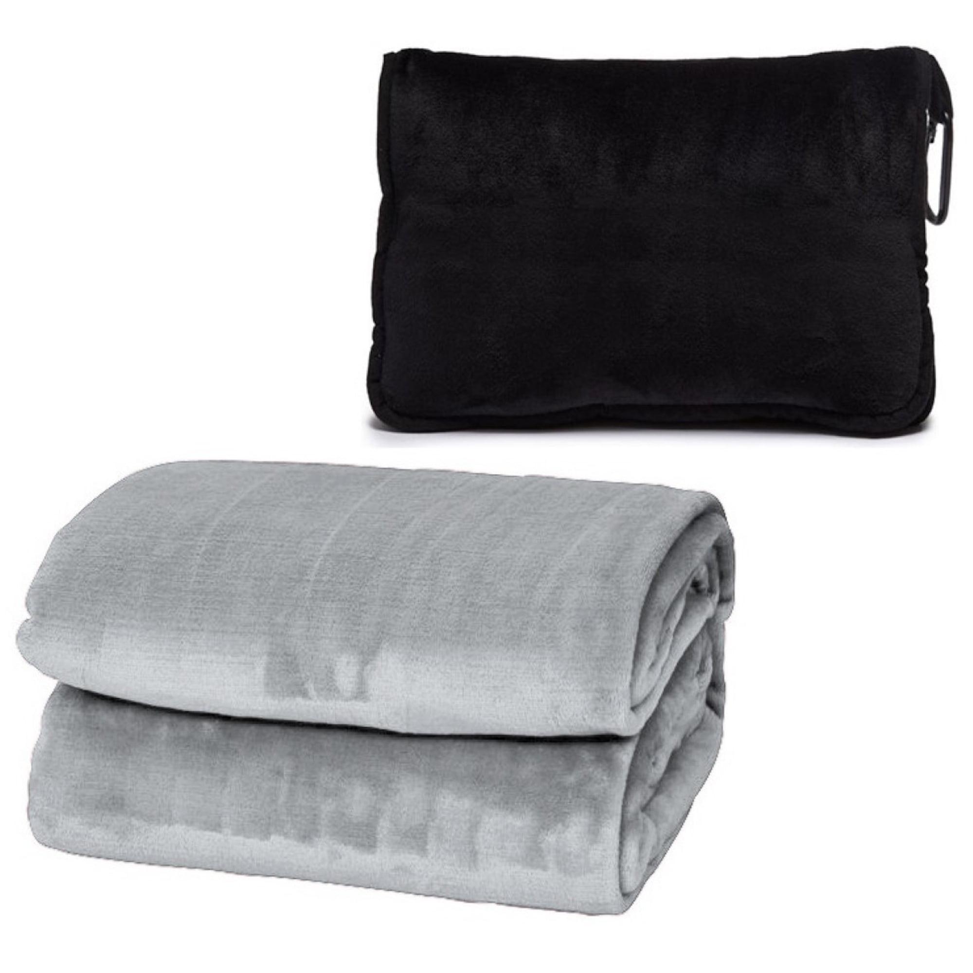 StyleBasics Travel Blanket with Black Nostain Pouch, Clean Logofree