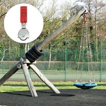 HEMOTON  2 Pcs Bearing Lifting Pulley Wheel Wire Double Rope Fitness