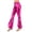 Hot Pink, variant on Bell Bottom Pants for Women Metallic Pants Shiny Stretch 70s Disco Flare Pants Slim Fit Party Leggings