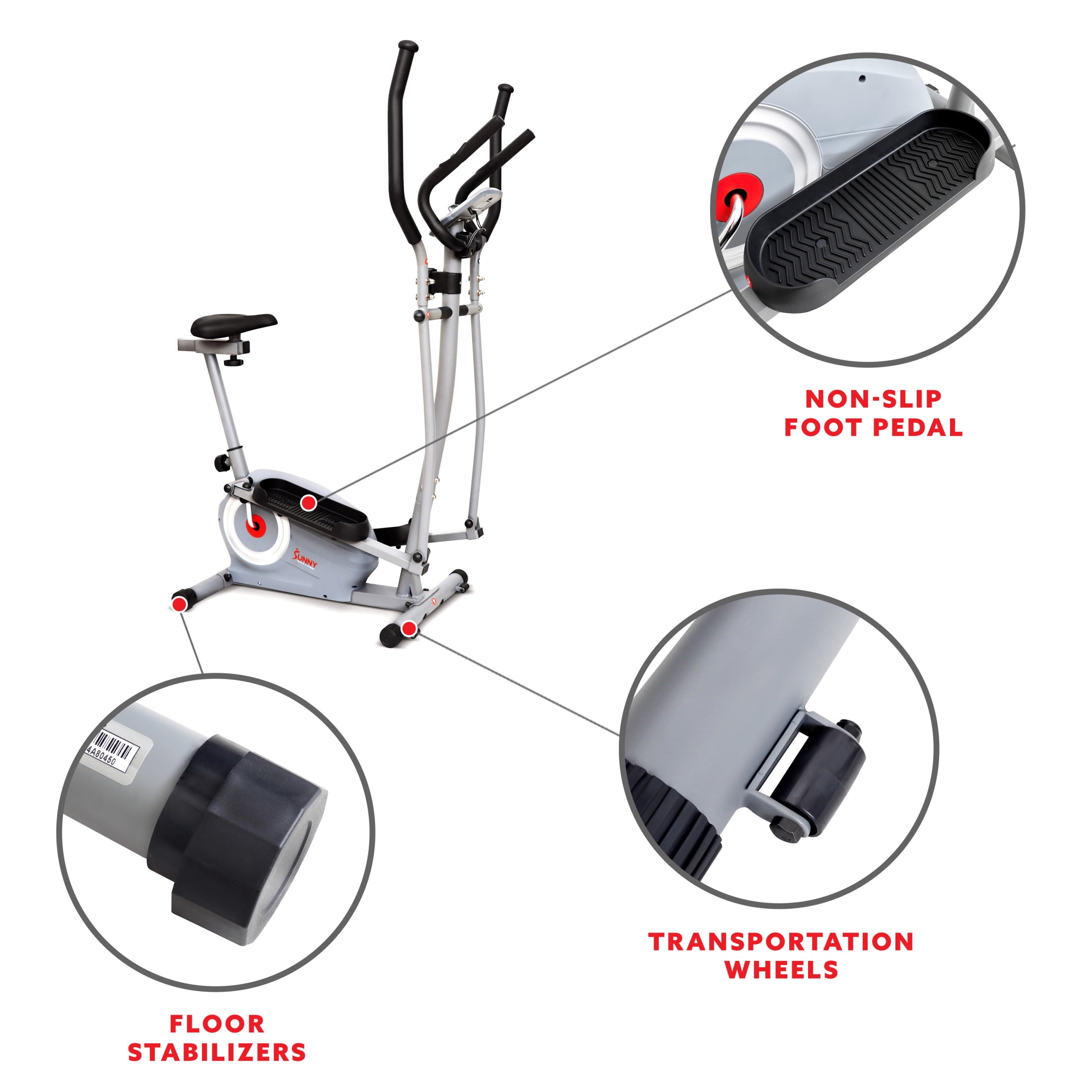 Sunny Health & Fitness Elliptical SMART Essential Interactive Series Elliptical Cross Trainers with Free SunnyFit® App