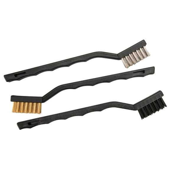 Performance Tool 20140 Utility Brush Set - Versatile Cleaning Tool with Brass, Nylon, and Stainless Steel Bristles for Many Cleaning Applications