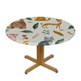 thumbnail image 3 of HAOXIT Wild Animal Paradise Table Cloth Round Tablecloth for Dining Room, Party, Banquet 42-46, 3 of 8