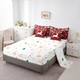 thumbnail image 5 of Manfei Wild Christmas Reindeer 7-Piece Twin Bedding Sets,Xmas Snwoflake Bedding Comforter Set,Red White Sheet Sets For Girls Boys,Super Cozy Room Decor Reversible, 5 of 8