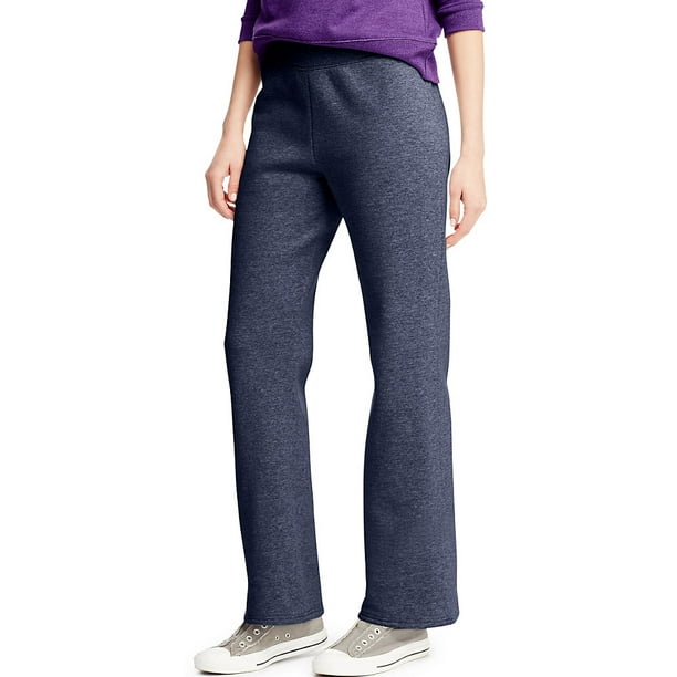 Hanes ComfortSoft ; EcoSmart Women's Open Leg Fleece Sweatpants -  Walmart.com