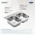 thumbnail image 4 of Moen G16200 Stainless Steel 31in Double Basin Undermount Sink, 4 of 6