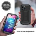 thumbnail image 4 of Case for iPhone 14 Pro Max,Military Grade 3 in 1 Metal Full-Body Rugged Stylish Kickstand Protective Case with Built-in Screen Protector Phone Case for iPhone 14 Pro Max,6.7 inch 2022 (Black), 4 of 16