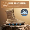 thumbnail image 3 of NORTIV 8 Men's Wide Toe Box Barefoot Military Tactical Boots for Men Zero Drop Work Minimalist Leather Side Zipper Motorcycle Combat Boots, 3 of 9