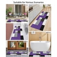 thumbnail image 4 of Purple Gray Front Door Mat Abstract Color Block Geometric Modern Welcome Doormat Indoor Outdoor Entrance Floor Mat Non-Slip Washable Runner Rug for Front Porch Decor 20x63 Inch, 4 of 6
