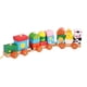 thumbnail image 2 of Juguete de tren apilable, tren de madera para bebé, trenes pequeños de madera, para Navidad, Remolques de animales, 2 of 9