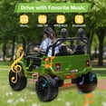 thumbnail image 5 of TCARAIWEN 24V Two Seater Kids Electric Car Ride on Cars,Powered 4-Wheel Battery Car with Remote Control MP3 LED Bluetooth Music for Kids 2+,Green, 5 of 7
