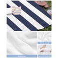 thumbnail image 6 of Blue Stripes Beach Towels Oversized Super Absorbent, Simple Blue White Texture Lightweight Bath Towel Quick Dry Sets For Bathroom/Pool/Rv Camping/Beach Play/Gym Room/Picnic 23"x47", 6 of 8