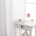 thumbnail image 5 of Sleep Zone 2 Panels Pink Heart-embroidered Lace Sheer Curtains, Modern Semi Sheer Curtains for Living Room Bedroom, Farmhouse (Pink, W52 x L63 Inch), 5 of 10