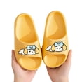 thumbnail image 4 of Fnooota Boys Slide Sandals, Bathroom Non Slip Open Toe Slip On Summer Shoes Yellow Size 1-1.5(Big Kids)（Big Kids), 4 of 4