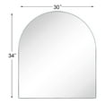 thumbnail image 5 of Chrome Arched Wall Mirror Bathroom Mirror with Metal Frame Arched Top Vanity Mirror 30x34", 5 of 6