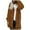 Brown, variant on UJNDER Women's Two Way Wear Longline Jacket Warm Open Cardigan with Pockets for Fall Winter White XXL