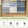 thumbnail image 4 of 1 Pack Hanging Closet Organizer PVC Waterproof Wardrobe Clothes Organizer Dividers 12 Shelves Fabric Cabinet Pants Storage Box Foldable Drawers with Hook for Home Dorm Camping (White), 4 of 12