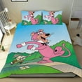 thumbnail image 1 of Snagglepuss Conjunto de sábanas temático, trío de piezas, cómodo y amigable con la piel, diseño único, regalo de decoración para el hogar para familiares, amigos y fans,135cm *200cm, 1 of 6