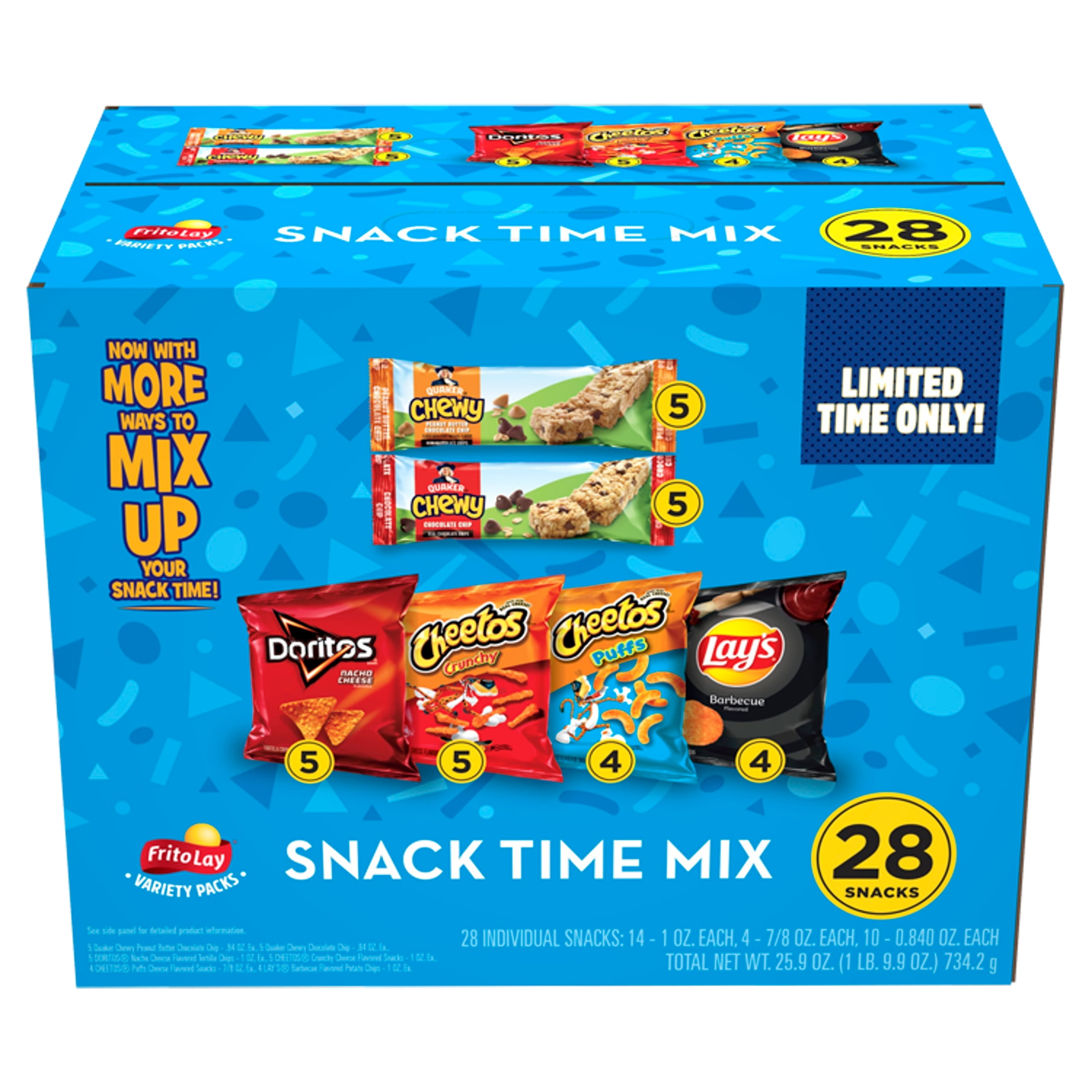 Frito Lay Snack Time Mix Variety Packs, 28 count, 25.9 oz