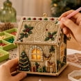 thumbnail image 3 of Gingerbread House Christmas Decoration 5D Diamond Painting Diy Miniature House Kit Led Hanging Ornament for Holiday Home Decor Handmade Gift, 3 of 3