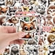 thumbnail image 2 of Paquete de pegatinas con bonitos dibujos animados de animales salvajes, 50 unidades, impermeables, 2 of 2