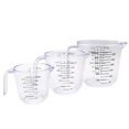 thumbnail image 1 of 3 Pcs Tasses à Mesurer en Plastique Transparentes pour Cuisson, 1 of 8