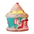 thumbnail image 1 of POINTERTECK Tabletop Christmas Holiday Lighted Decorative PVC Durable Lightweight Gift Creative Pink/Green Xmas Village Candy House 6*5in, 1 of 17