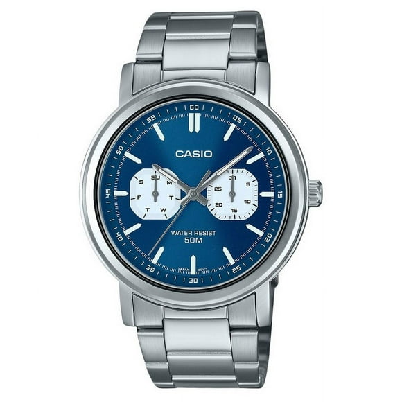Casio Standard Analog Stainless Steel Blue Dial Quartz MTP-E335D-2E1V Men's Watch