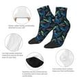 thumbnail image 5 of Rateoe Dinosaur Pattern Quarter Crew Socks,Toe Seamed Ankle Socks,Cotton Cushioned Breathable Athletic Crew Sports Socks, 5 of 7