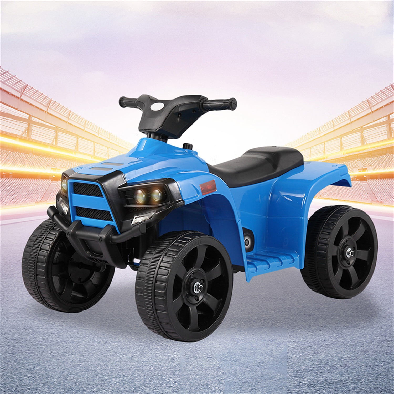 CIPACHO 6V Kids Ride On Car, Rugged 4-Wheeler Electric Cars to Ride Jeep Car for Children Child Boys, Gift Ride-On Car Vehicle Toy w/ LED Lights, MP3, Blue CIPACHO 6V Kids Ride On Car, Rugged 4-Wheeler Electric Cars to Ride Jeep Car for Children Child Boys, Gift Ride-On Car Vehicle Toy w/ LED Lights, MP3, Blue