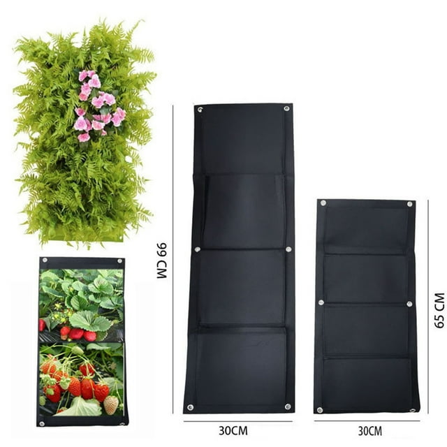 Vaidha Wall-Mounted Pouch Planting Bag Wall Hanging Flower Growing Container