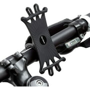 Bau Technik Silicone, Black Universal Bicycle Phone Holder for Bike Phone Mount, 360 Rotation; Motorcycle Handlebar