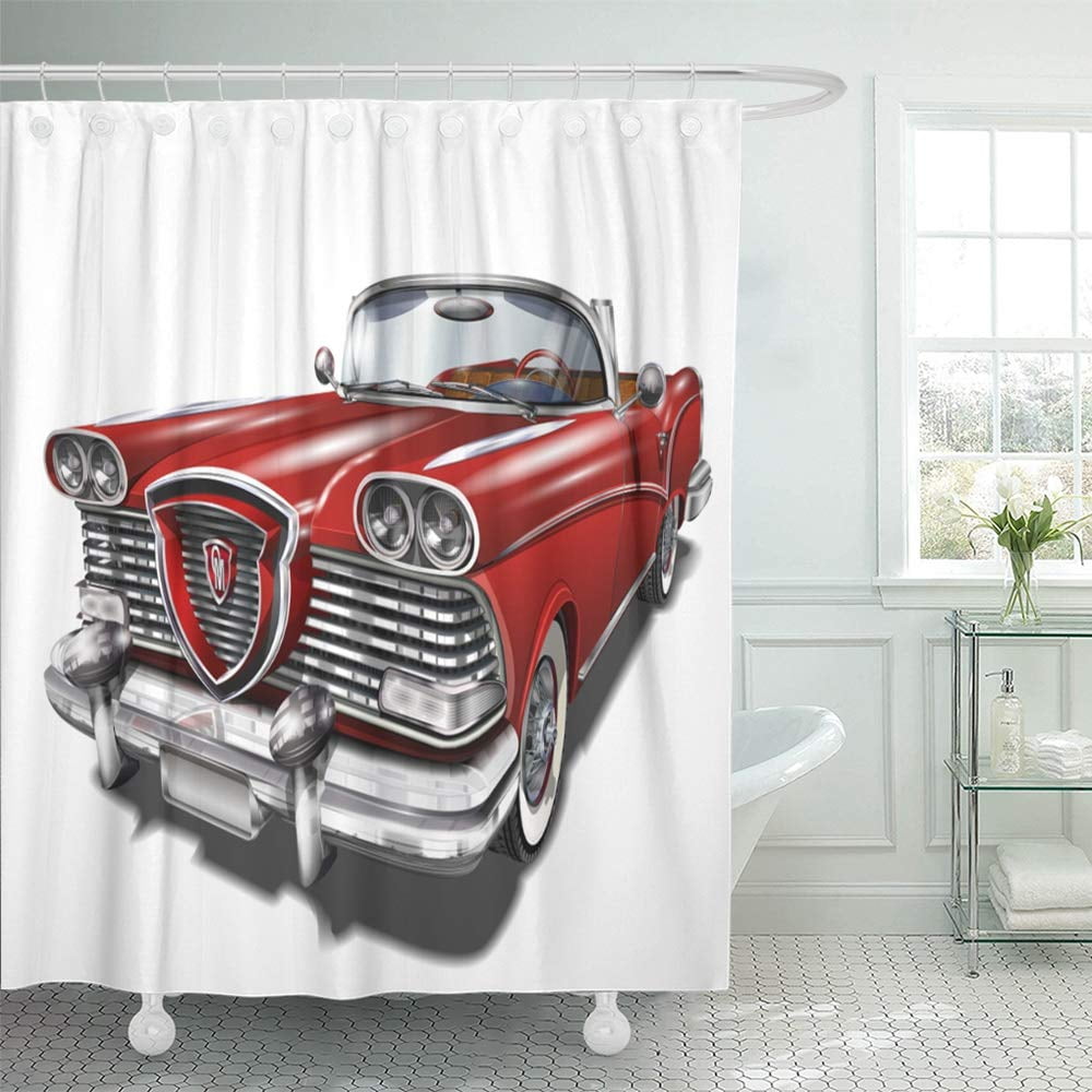 KSADK Antique Vintage Red Car Classic Retro 1950S 1960S 1970S Auto