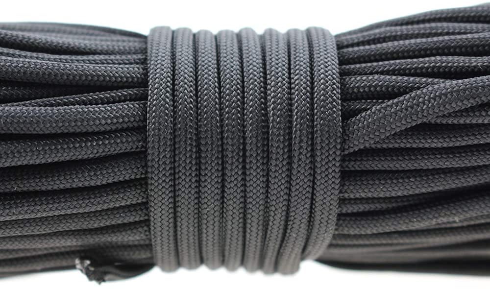 PSKOOK 100 FT 31 Meters Paracord 7 Strand 4mm Assorted Colors of Tactical Parachute Rope