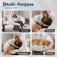 thumbnail image 6 of Aprafie Large Papasan Chair, 37" Round Wicker Chair with Extra-Thick Soft Fabric Cushion & 360° Swivel Base for Outdoor/Indoor Use, Beige, 6 of 8
