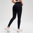 thumbnail image 6 of Women's High Waisted Yoga Pants with Pockets – Tummy Control Leggings for Running, Gym, Fitness & Casual Wear, Stretchy Workout Tights(Black,10), 6 of 8