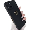 thumbnail image 5 of Compatible with iPhone 15 Case for Women, Bronzing Luxury Heart Phone Case Soft TPU Shockproof Full Camera Lens Protective iPhone 15 Phone Case 6.1" - Burgundy, 5 of 8